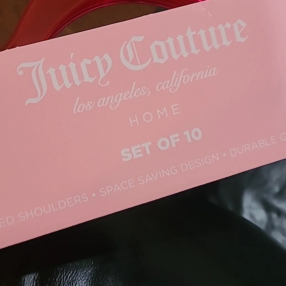 Juicy Couture Pink and Gold Hangers - Set Of 10